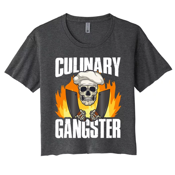 Culinary Gangster Gift Women's Crop Top Tee