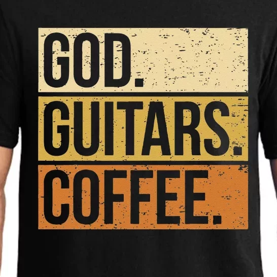 Christian Guitarist God Coffee Church Worship Guitar Player Pajama Set