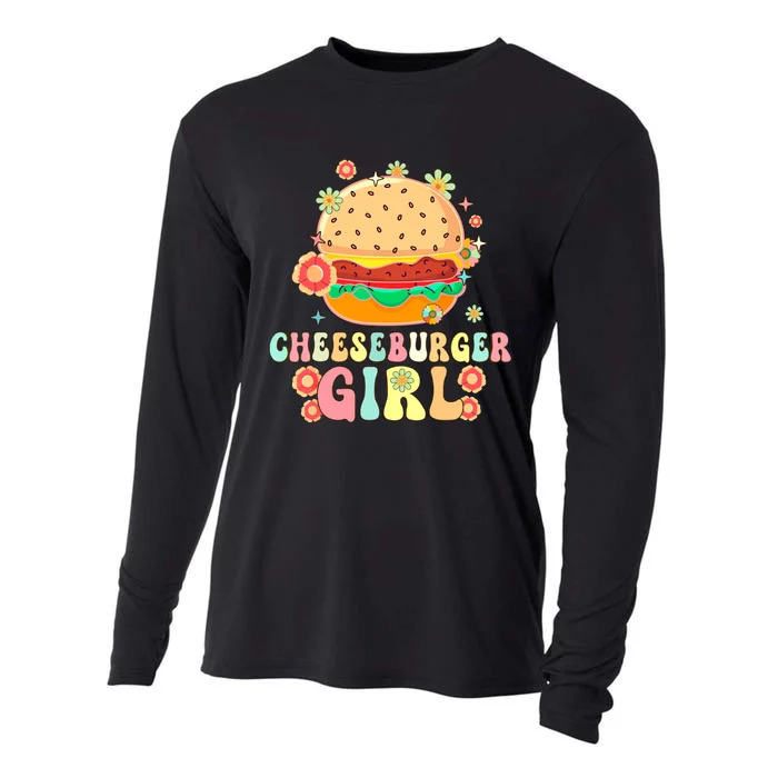 Cheeseburger Girl Groovy Burger Girl Cooling Performance Long Sleeve Crew