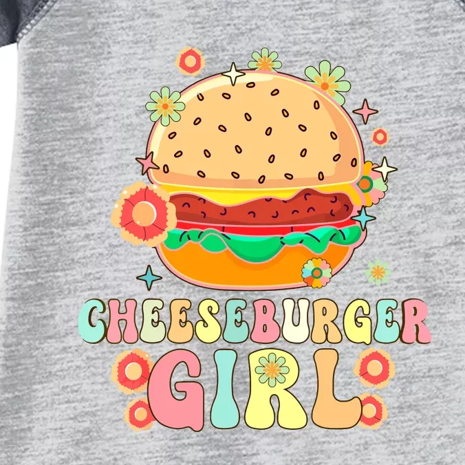 Cheeseburger Girl Groovy Burger Girl Infant Baby Jersey Bodysuit