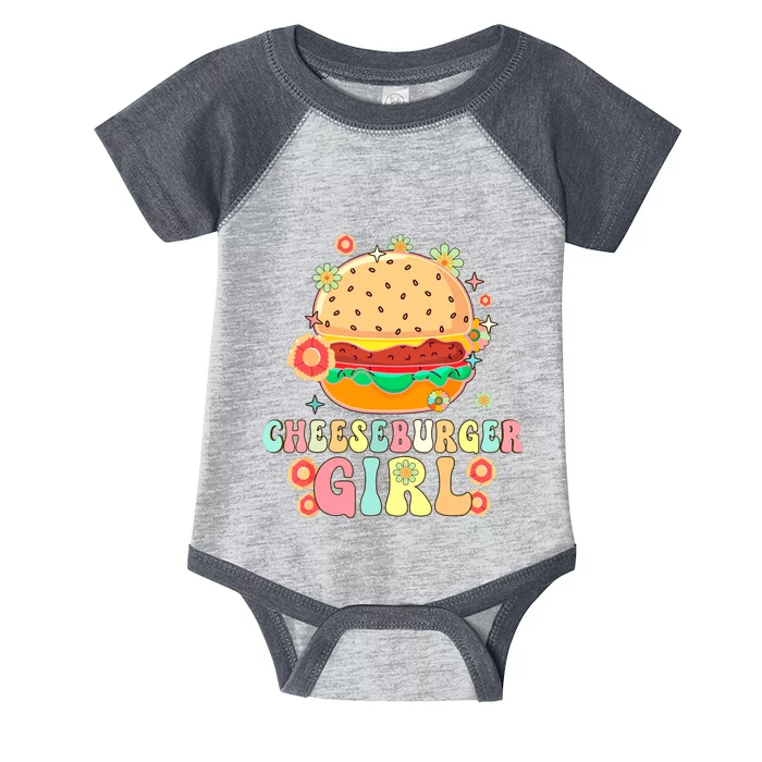 Cheeseburger Girl Groovy Burger Girl Infant Baby Jersey Bodysuit