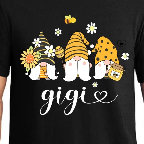 Cute Gigi Gnomes With Bees And Sunflower Country Style Gift Pajama Set