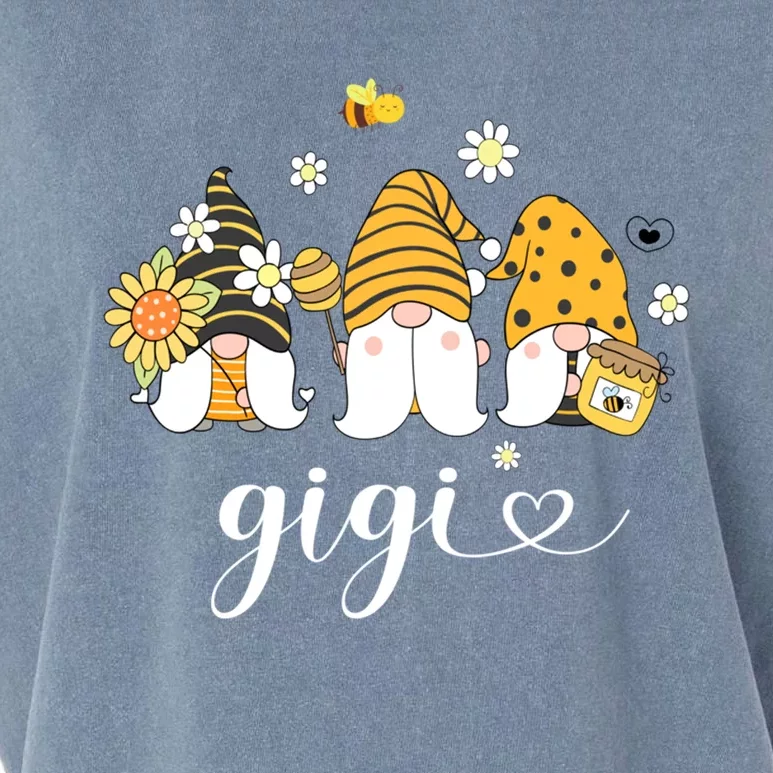 Cute Gigi Gnomes With Bees And Sunflower Country Style Gift Garment-Dyed Women's Muscle Tee