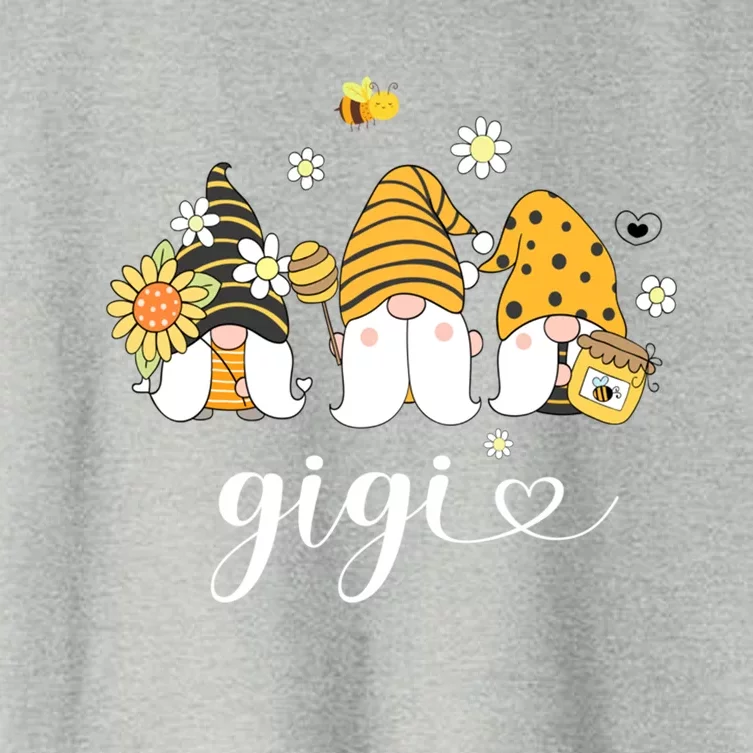 Cute Gigi Gnomes With Bees And Sunflower Country Style Gift Women's Crop Top Tee