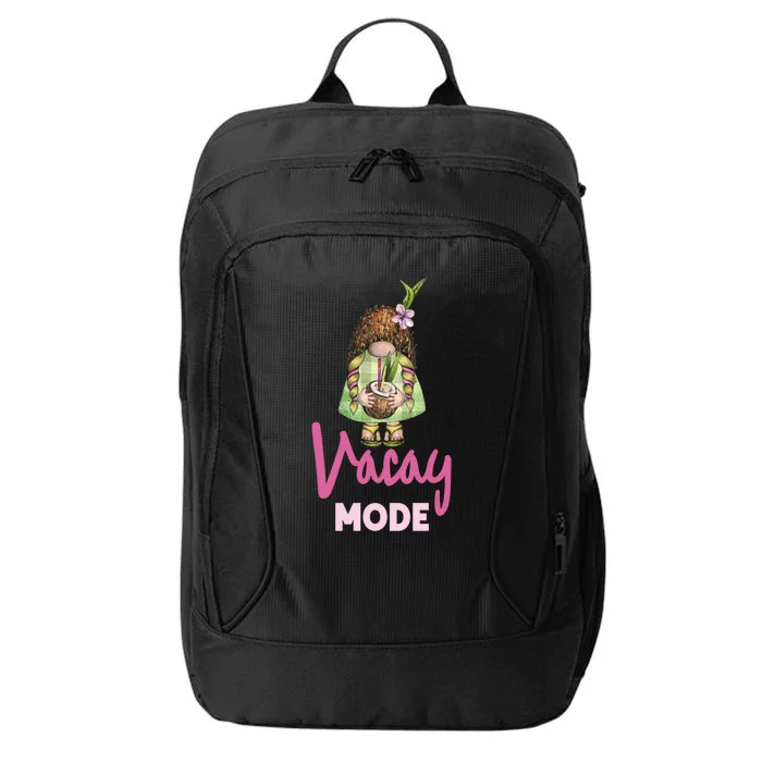 Coconut Garden Gnome Vacation Beach Mode Tropical Summer Gift City Backpack