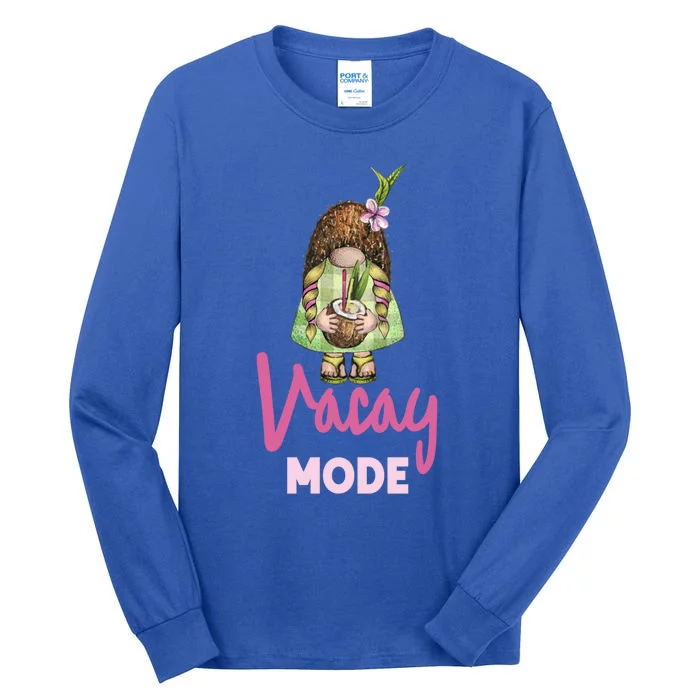 Coconut Garden Gnome Vacation Beach Mode Tropical Summer Gift Tall Long Sleeve T-Shirt