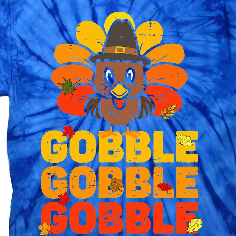 cute gobble gobble turkey thanksgiving day Tie-Dye T-Shirt