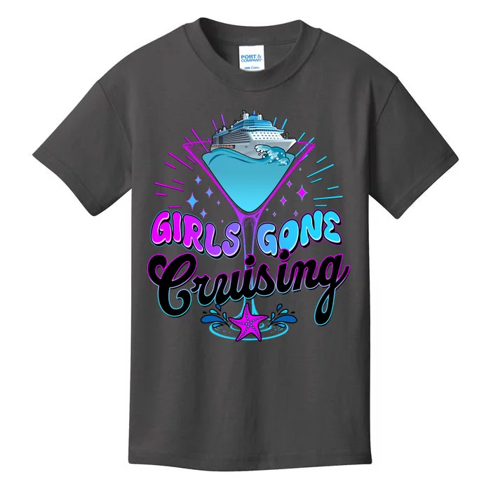 Cute Girl Gone Cruising Girl Trip Kids T-Shirt