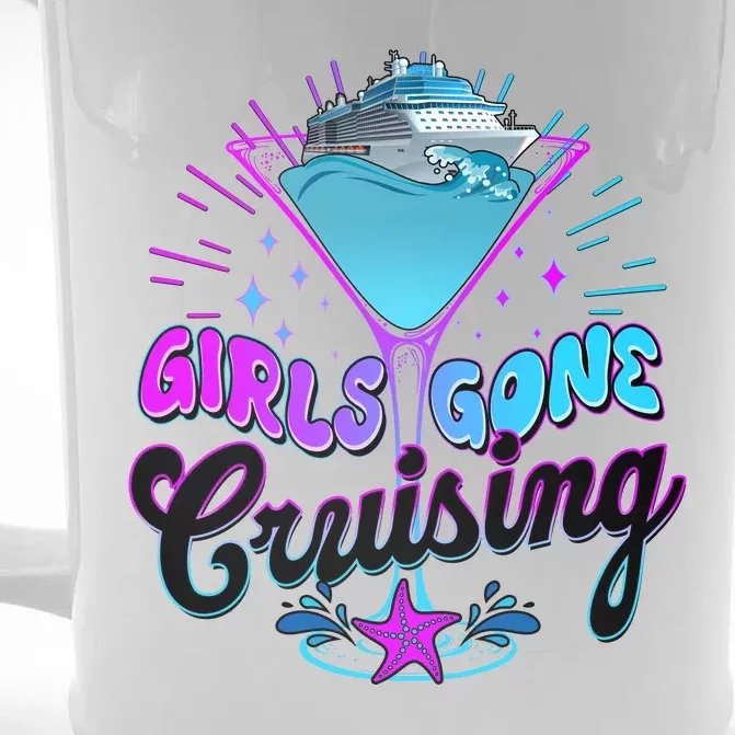 Cute Girl Gone Cruising Girl Trip Front & Back Beer Stein