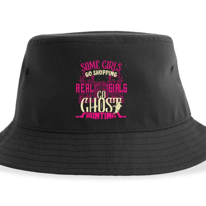 Cute Girl Go Ghost Hunting Paranormal Supernatural Apparel Sustainable Bucket Hat