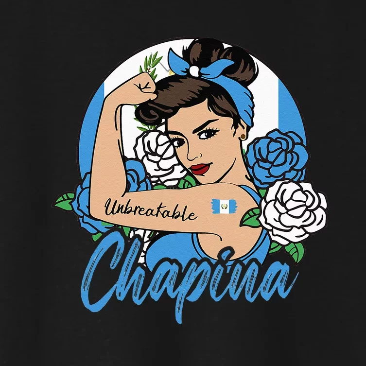 Chapina Guatemala Girl Guatemalan Mujer Guatemalteca Flag Women's Crop Top Tee