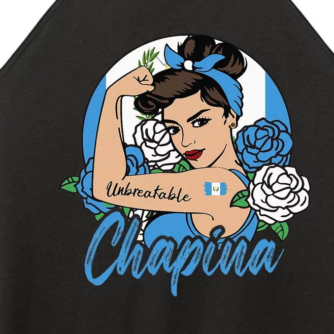 Chapina Guatemala Girl Guatemalan Mujer Guatemalteca Flag Women’s Perfect Tri Rocker Tank