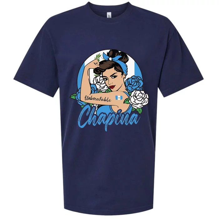 Chapina Guatemala Girl Guatemalan Mujer Guatemalteca Flag Sueded Cloud Jersey T-Shirt