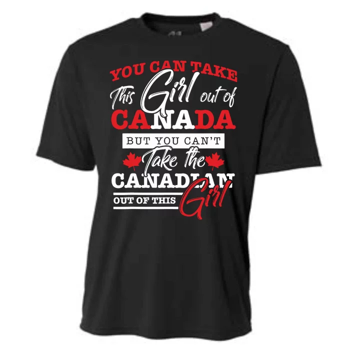 Canadian Girl Gifts Maple Leaf Canada Cooling Performance Crew T-Shirt