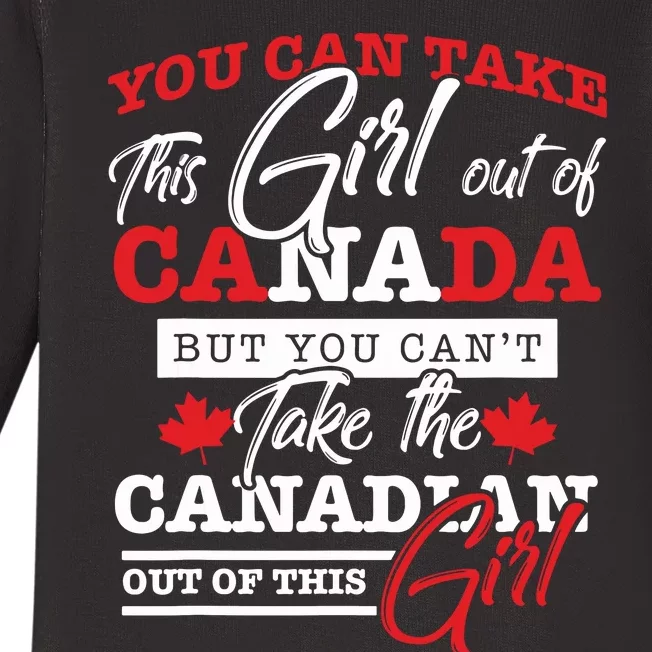 Canadian Girl Gifts Maple Leaf Canada Baby Long Sleeve Bodysuit