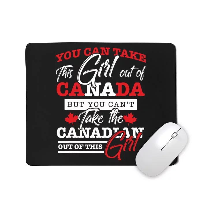 Canadian Girl Gifts Maple Leaf Canada Mousepad