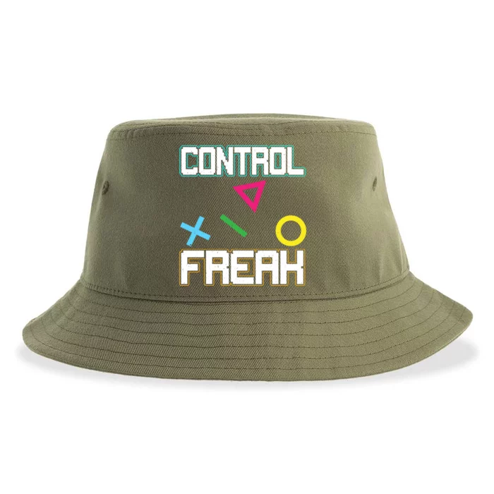 Control Game Gamer Freak Gaming Gift Sustainable Bucket Hat