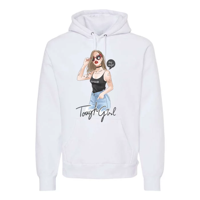 Cool Girl Girl In Sunglasses Premium Hoodie