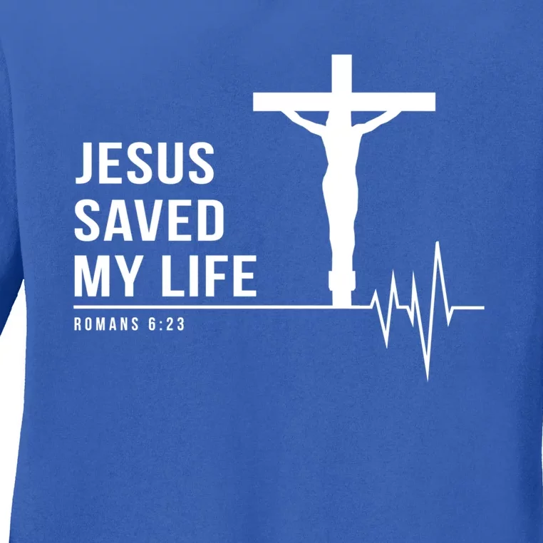 Christian Group Gift Jesus Saved My Life Holy Week Bible Gift Ladies Long Sleeve Shirt