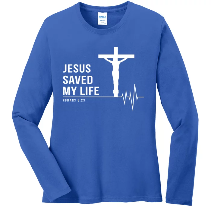 Christian Group Gift Jesus Saved My Life Holy Week Bible Gift Ladies Long Sleeve Shirt