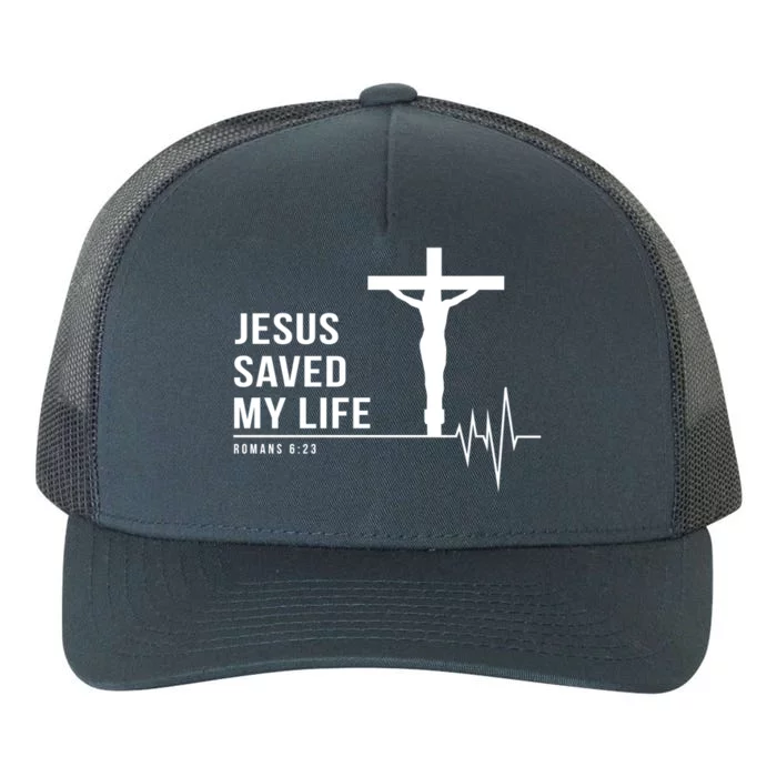 Christian Group Gift Jesus Saved My Life Holy Week Bible Gift Yupoong Adult 5-Panel Trucker Hat