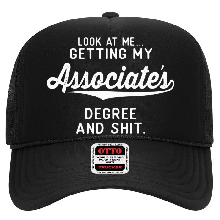 College Graduation Gifts Him Her Getting Associates Degree High Crown Mesh Trucker Hat