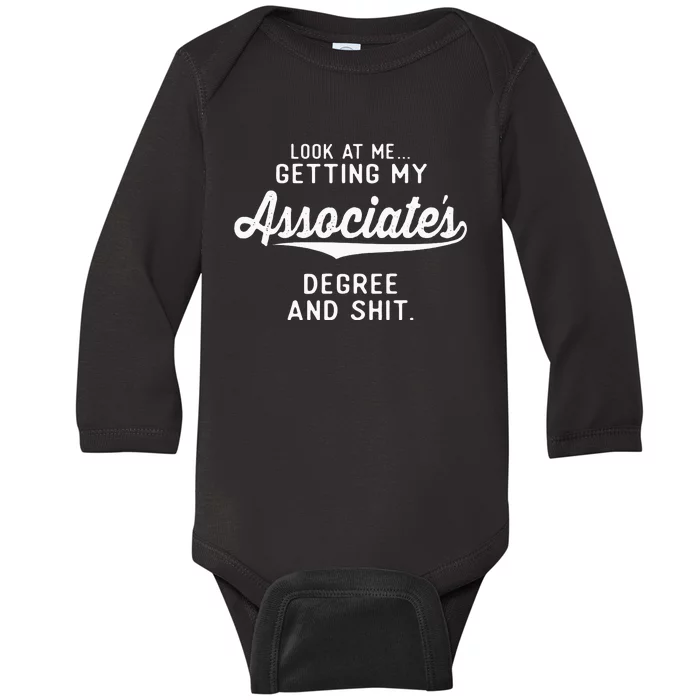 College Graduation Gifts Him Her Getting Associates Degree Baby Long Sleeve Bodysuit