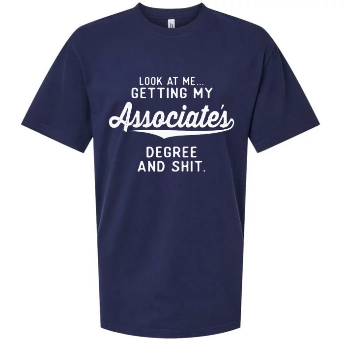 College Graduation Gifts Him Her Getting Associates Degree Sueded Cloud Jersey T-Shirt