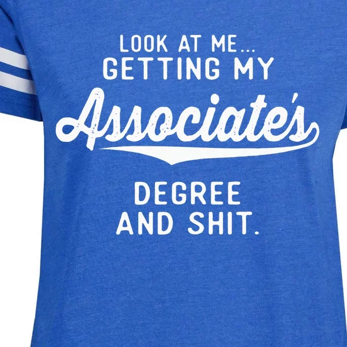 College Graduation Gifts Him Her Getting Associates Degree Enza Ladies Jersey Football T-Shirt