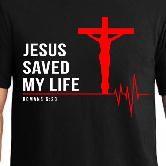 Christian Group Gift Jesus Saved My Life Holy Week Bible Funny Gift Pajama Set