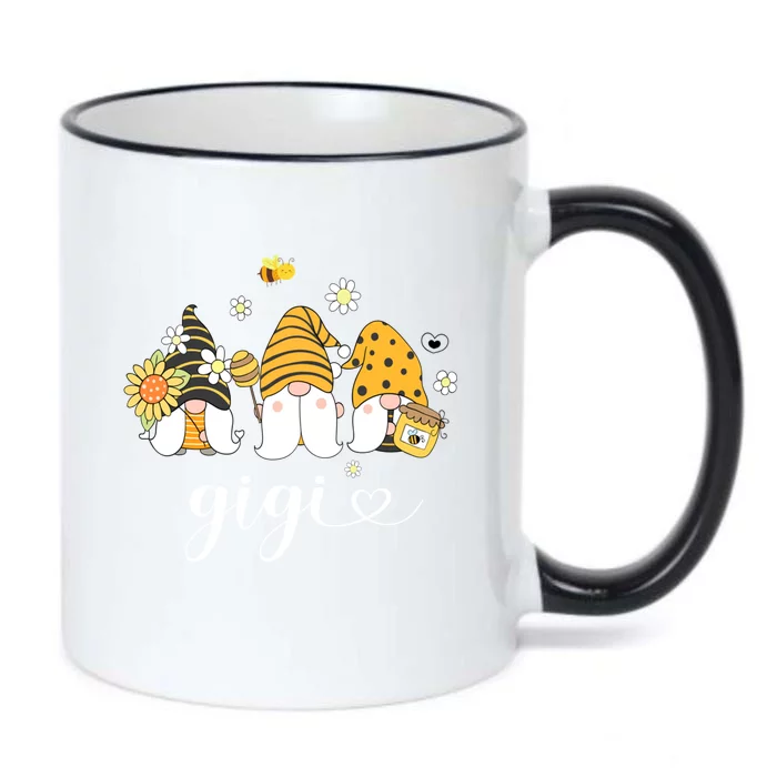 Cute Gigi Gnomes With Bees And Sunflower Country Style Gift Black Color Changing Mug