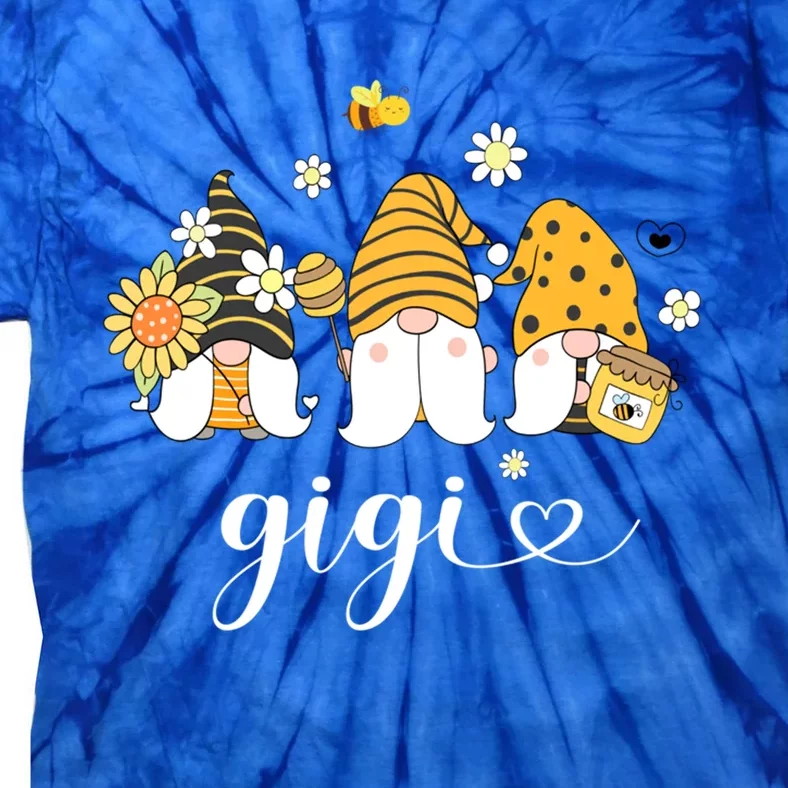 Cute Gigi Gnomes With Bees And Sunflower Country Style Gift Tie-Dye T-Shirt