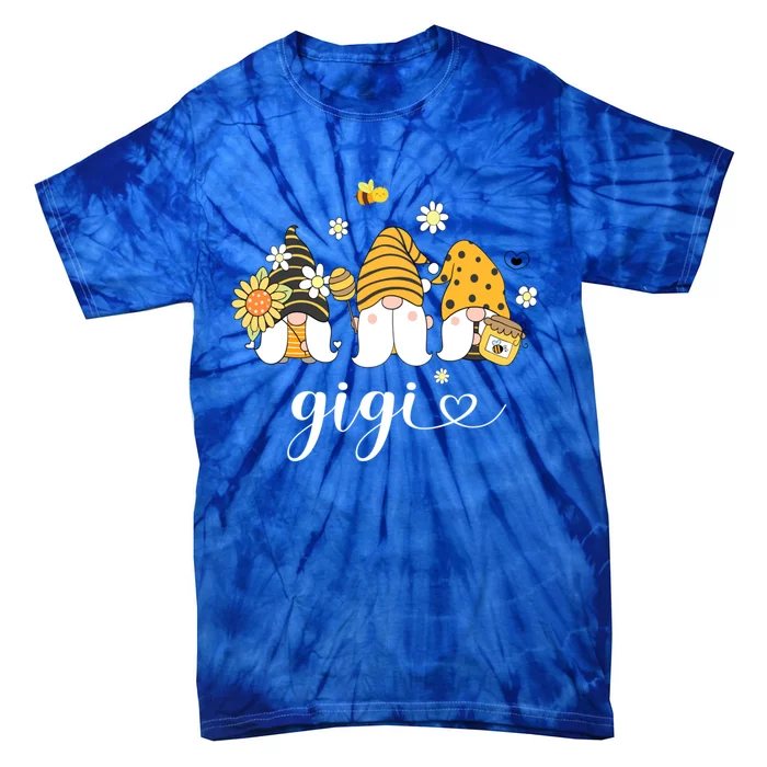 Cute Gigi Gnomes With Bees And Sunflower Country Style Gift Tie-Dye T-Shirt