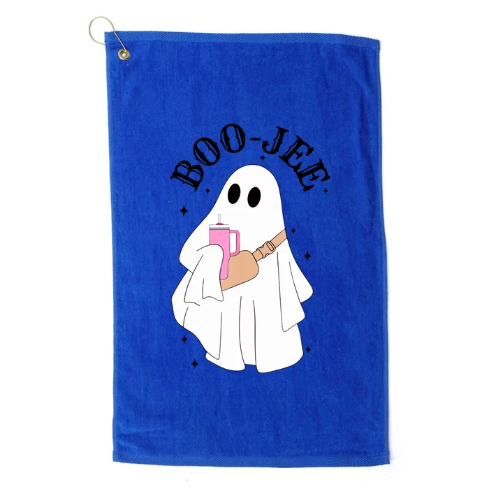 Cute Ghost Halloween Costume Spooky Season Boujee BooJee Gift Platinum Collection Golf Towel