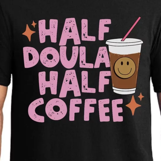 Coffee Graphic Half Doula Half Coffee Doula Pajama Set