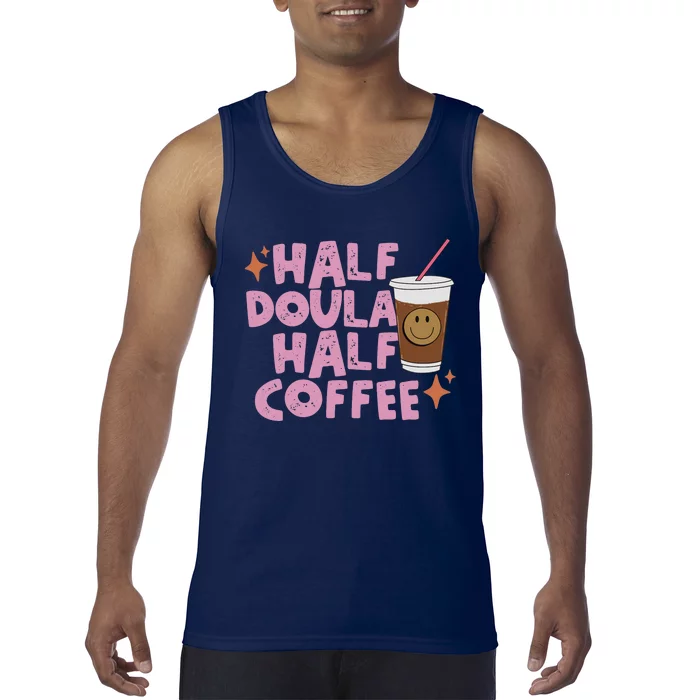 Coffee Graphic Half Doula Half Coffee Doula Tank Top