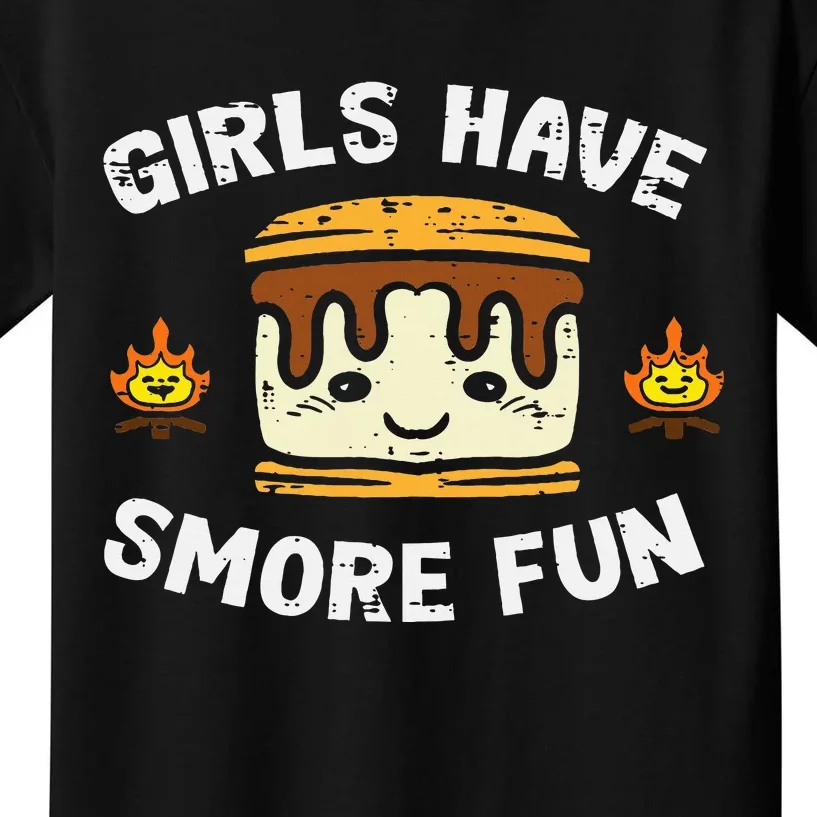 Camping Girl Have Smore Fun Camper Kids T-Shirt