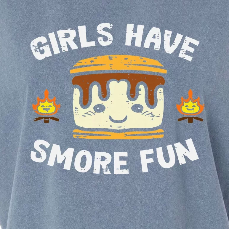 Camping Girl Have Smore Fun Camper Garment-Dyed Women's Muscle Tee