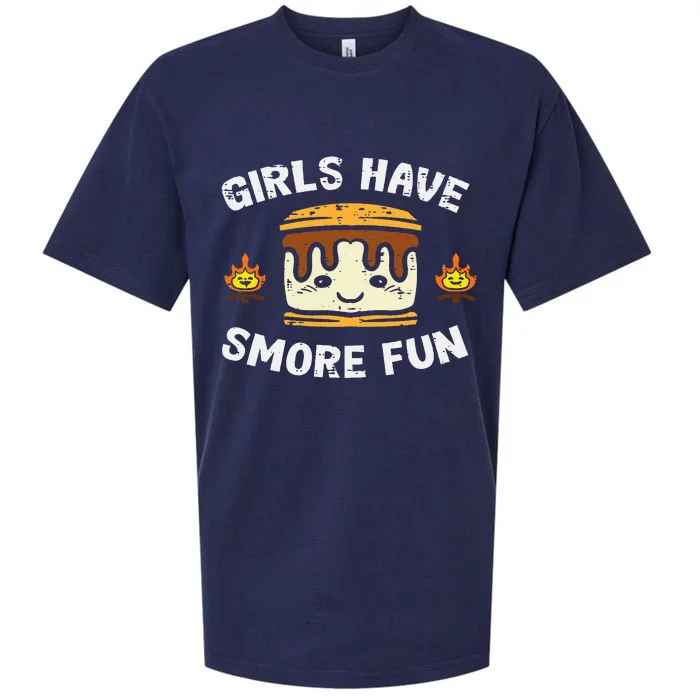 Camping Girl Have Smore Fun Camper Sueded Cloud Jersey T-Shirt