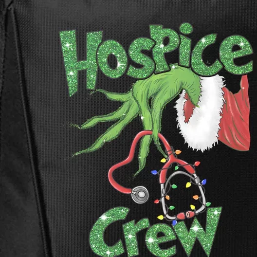 Christmas Grinchmas Hospice Crew Holiday Season City Backpack