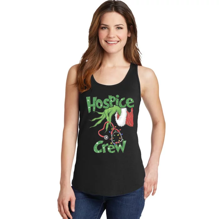 Christmas Grinchmas Hospice Crew Holiday Season Ladies Essential Tank