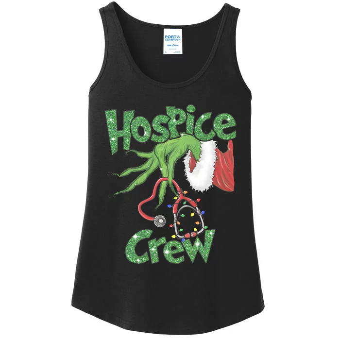 Christmas Grinchmas Hospice Crew Holiday Season Ladies Essential Tank