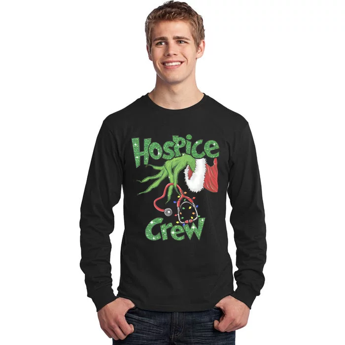 Christmas Grinchmas Hospice Crew Holiday Season Tall Long Sleeve T-Shirt