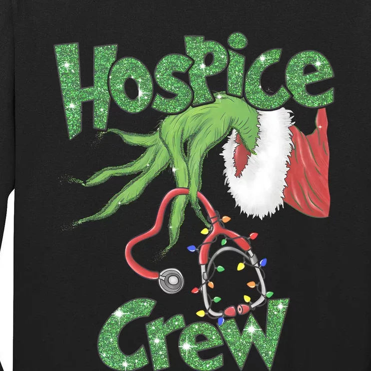 Christmas Grinchmas Hospice Crew Holiday Season Tall Long Sleeve T-Shirt