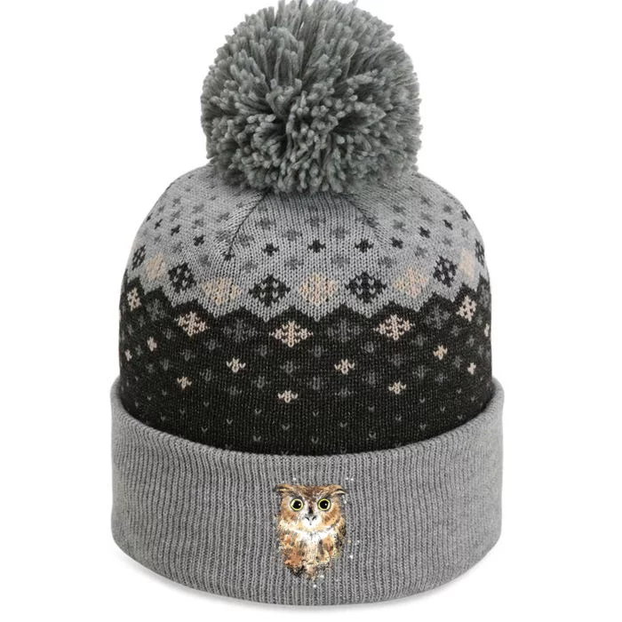 Cute Great Horned Owls Artistic Tees For Women Men The Baniff Cuffed Pom Beanie