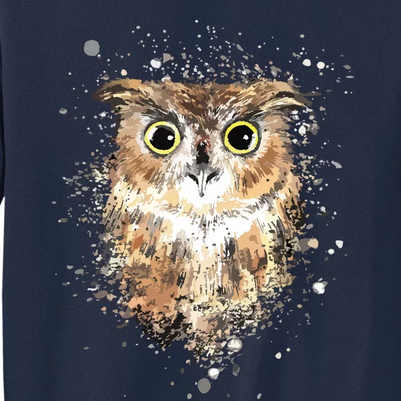 Cute Great Horned Owls Artistic Tees For Women Men Tall Sweatshirt