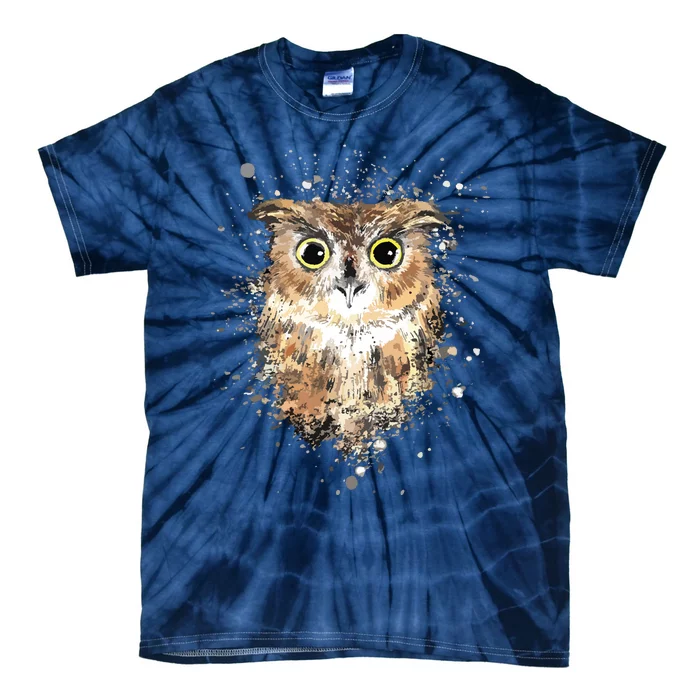 Cute Great Horned Owls Artistic Tees For Women Men Tie-Dye T-Shirt