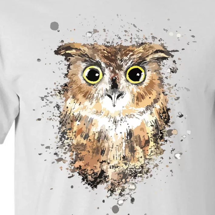 Cute Great Horned Owls Artistic Tees For Women Men Tall T-Shirt