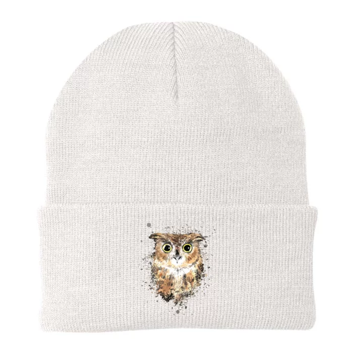 Cute Great Horned Owls Artistic Tees For Women Men Knit Cap Winter Beanie