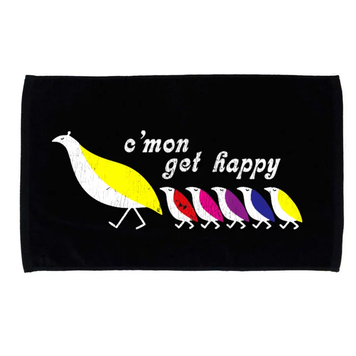 CMon Get Happy Encouraging Positive Quote Microfiber Hand Towel